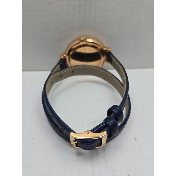 Marc Jacobs Sally Rose Gold Blue Leather Wrap Watch Womens New Battery Quartz - Picture 8 of 11